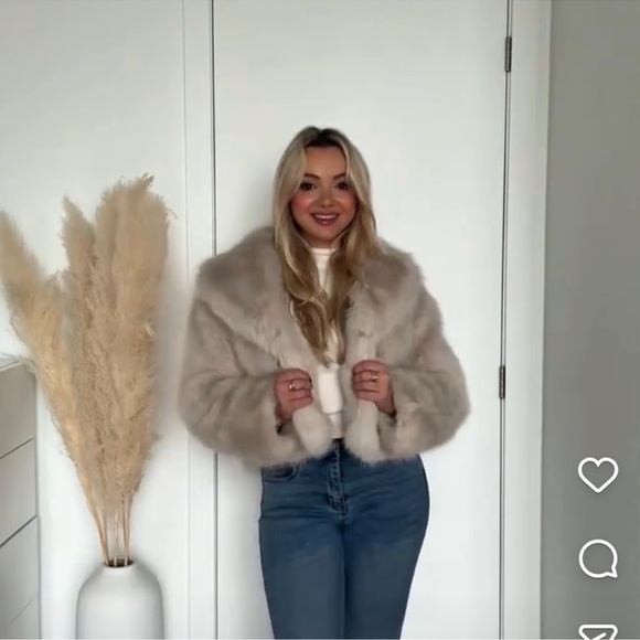 ZARA SHORT FAUX FUR LAPEL
COLLAR COAT - Picture 8 of 15